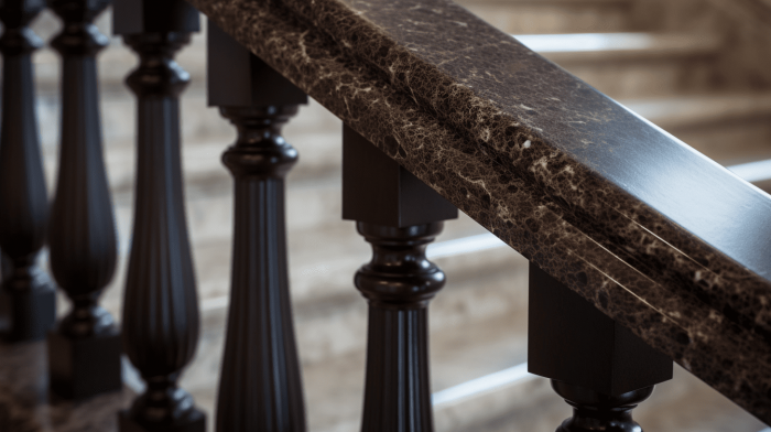 Поручень из гранита Brown Antique (Браун Антик)