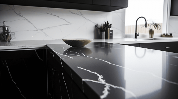 Столешница из кварцевого агломерата Marquina (Маркина)